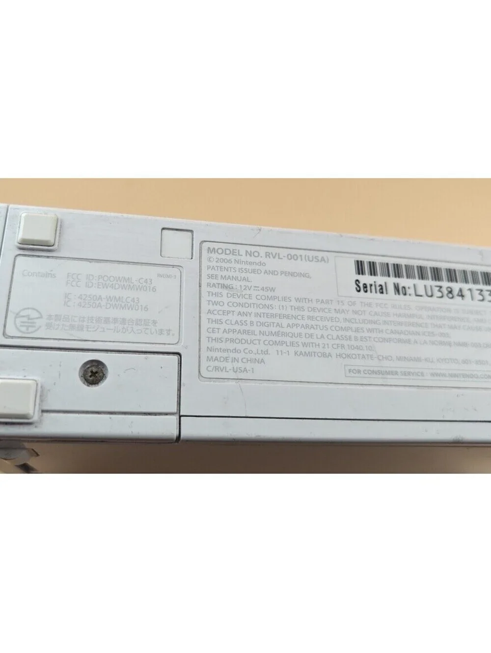Nintendo Wii RVL-001 GameCube Compatible Replacement Console Only Tested Works - Picture 5 of 5